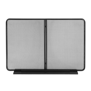 English Elm Black Iron Mesh Fireplace Screen Freestanding Spark Guard for Modern Farmhouse Hearth N775P528961B
