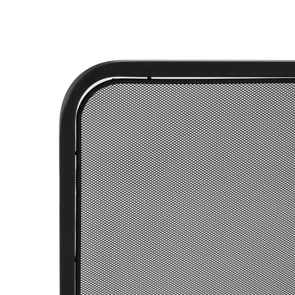 English Elm Black Iron Mesh Fireplace Screen Freestanding Spark Guard for Modern Farmhouse Hearth N775P528961B
