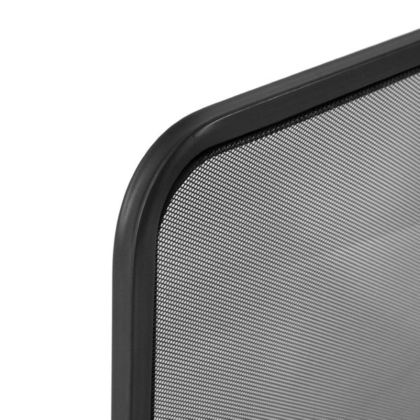 English Elm Black Iron Mesh Fireplace Screen Freestanding Spark Guard for Modern Farmhouse Hearth N775P528961B