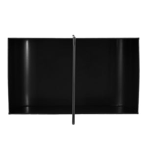 English Elm Modern Matte Black Fireplace Accessory Kit with Log Rack Bucket and Hearth Tools N775P529014B