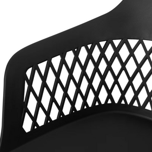 English Elm Azalea Outdoor Dining Chairs Set of Four Weather Resistant Modern Patio Seating N776P243704B