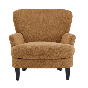 English Elm Gerald Boucle Club Chair with Tapered Birch Legs for Modern Living Spaces N776P243710Y