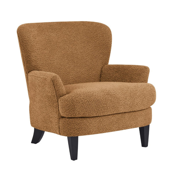 English Elm Gerald Boucle Club Chair with Tapered Birch Legs for Modern Living Spaces N776P243710Y