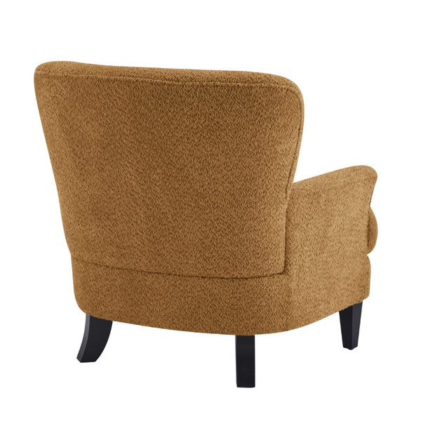 English Elm Gerald Boucle Club Chair with Tapered Birch Legs for Modern Living Spaces N776P243710Y