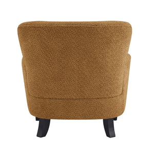 English Elm Gerald Boucle Club Chair with Tapered Birch Legs for Modern Living Spaces N776P243710Y