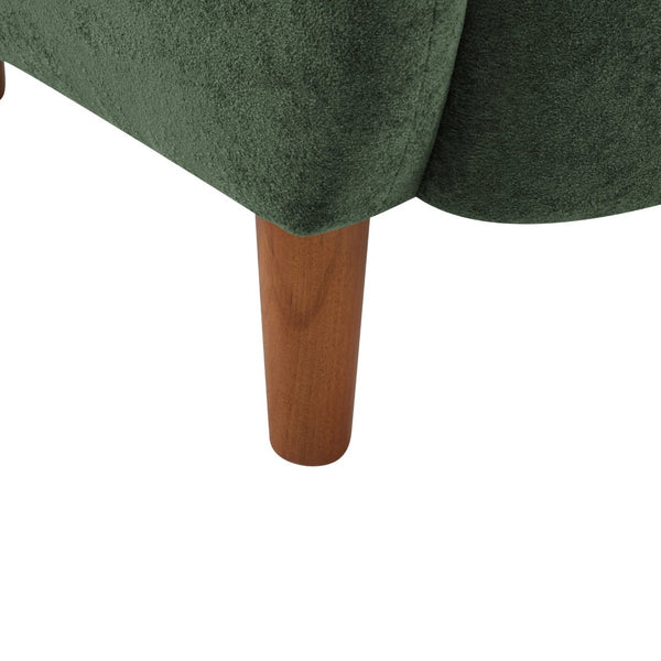English Elm Parmelee Velvet Wingback Club Chair with Birch Legs for Mid-century Living Rooms N776P265764G