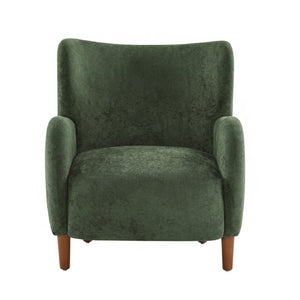 English Elm Parmelee Velvet Wingback Club Chair with Birch Legs for Mid-century Living Rooms N776P265764G
