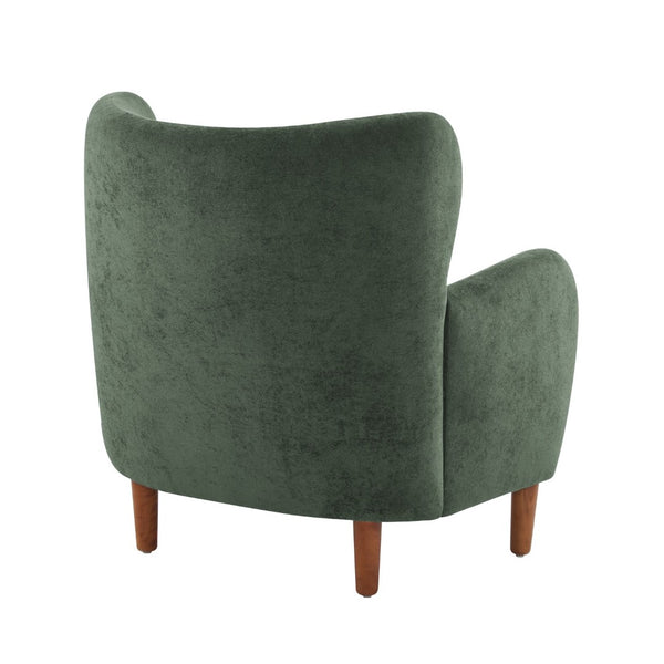 English Elm Parmelee Velvet Wingback Club Chair with Birch Legs for Mid-century Living Rooms N776P265764G