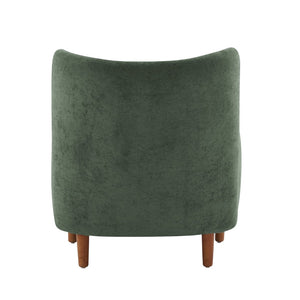 English Elm Parmelee Velvet Wingback Club Chair with Birch Legs for Mid-century Living Rooms N776P265764G