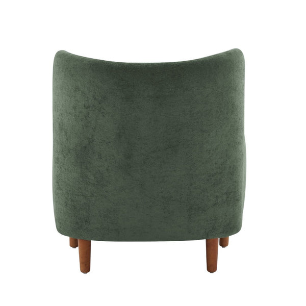 English Elm Parmelee Velvet Wingback Club Chair with Birch Legs for Mid-century Living Rooms N776P265764G