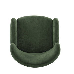 English Elm Parmelee Velvet Wingback Club Chair with Birch Legs for Mid-century Living Rooms N776P265764G