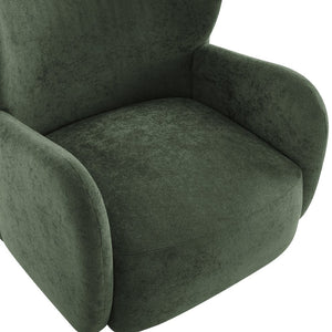 English Elm Parmelee Velvet Wingback Club Chair with Birch Legs for Mid-century Living Rooms N776P265764G
