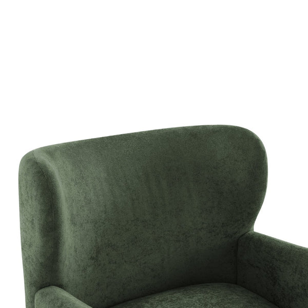 English Elm Parmelee Velvet Wingback Club Chair with Birch Legs for Mid-century Living Rooms N776P265764G