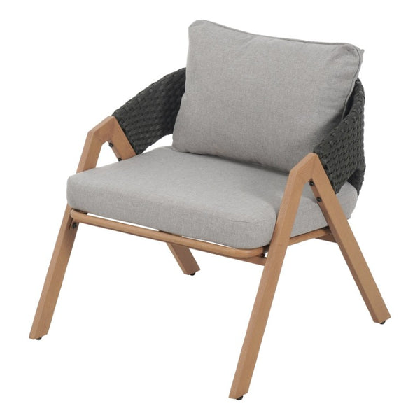 English Elm 4-Person Outdoor Wicker Conversation Set with All-Weather Cushions for Patio Lounging Grey Metal N776P271809L-2_69567.00
