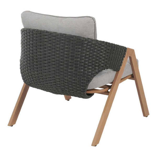 English Elm 4-Person Outdoor Wicker Conversation Set with All-Weather Cushions for Patio Lounging Grey Metal N776P271809L-2_69567.00