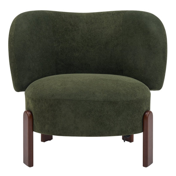 English Elm Cozy Wingback Armless Accent Chair Boucle Upholstered Compact Seat for Living Rooms N776P298155O