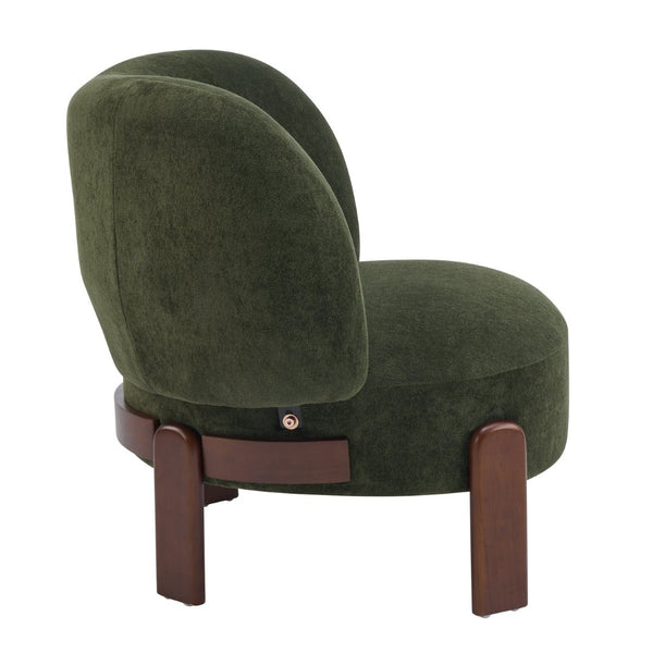 English Elm Cozy Wingback Armless Accent Chair Boucle Upholstered Compact Seat for Living Rooms N776P298155O
