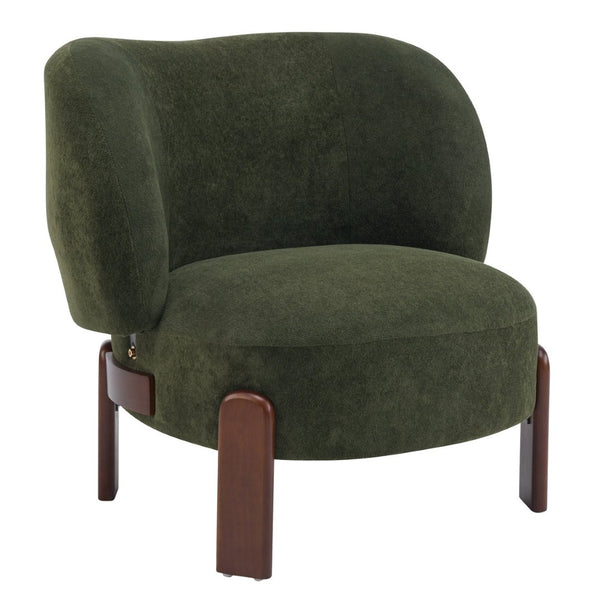 English Elm Cozy Wingback Armless Accent Chair Boucle Upholstered Compact Seat for Living Rooms N776P298155O