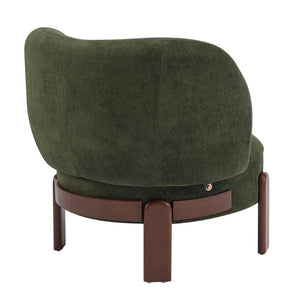English Elm Cozy Wingback Armless Accent Chair Boucle Upholstered Compact Seat for Living Rooms N776P298155O