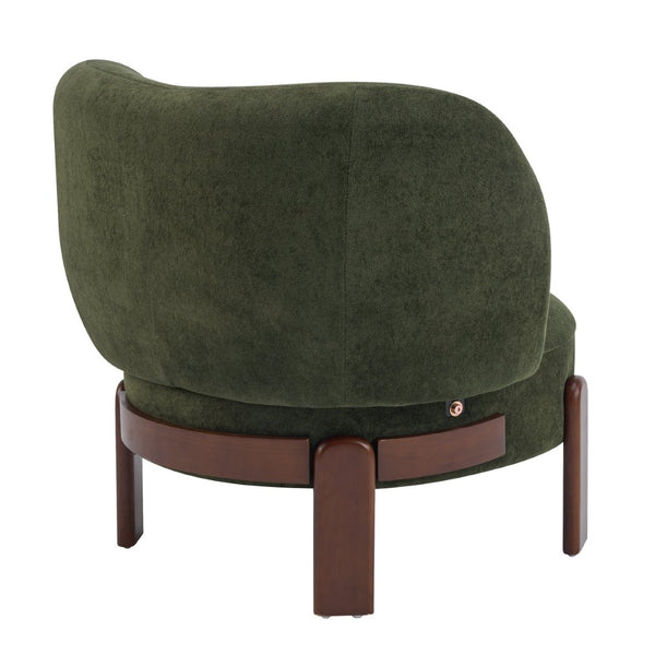 English Elm Cozy Wingback Armless Accent Chair Boucle Upholstered Compact Seat for Living Rooms N776P298155O