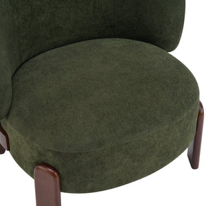 English Elm Cozy Wingback Armless Accent Chair Boucle Upholstered Compact Seat for Living Rooms N776P298155O