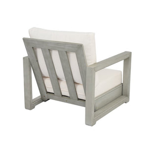 English Elm 2Pcs Westchester Outdoor Acacia Hardwood Club Chairs Slatted Low Profile Patio Set N776P301042G-2