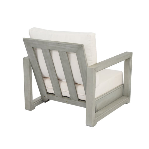 English Elm 2Pcs Westchester Outdoor Acacia Hardwood Club Chairs Slatted Low Profile Patio Set N776P301042G-2