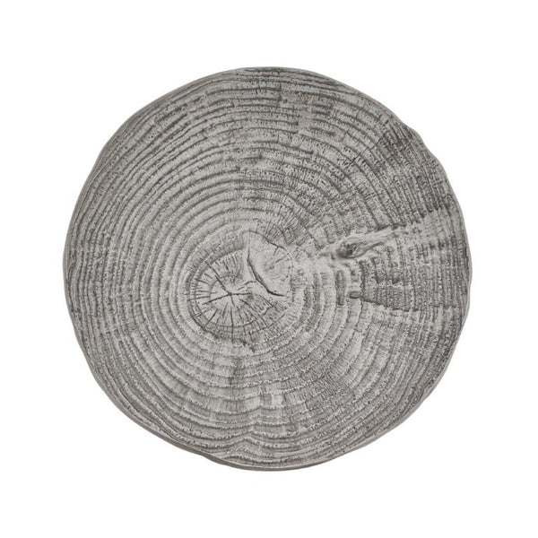 English Elm Mgo Tree Stump Side Table Weathered Faux Wood Grain Texture Indoor Outdoor Accent N776P372338G