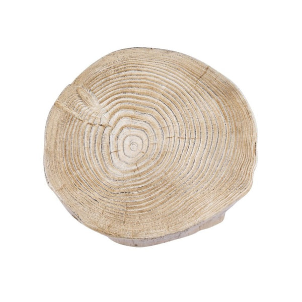 English Elm Mgo Tree Stump Outdoor Side Table Lightweight Concrete with Realistic Wood Grain Texture N776P372339W