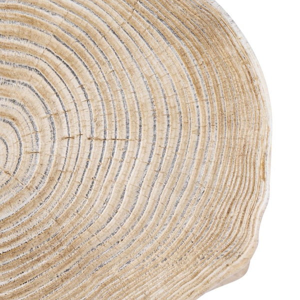 English Elm Mgo Tree Stump Outdoor Side Table Lightweight Concrete with Realistic Wood Grain Texture N776P372339W