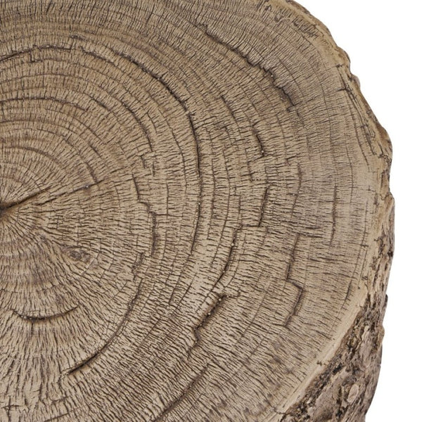 English Elm Tree Stump MGO Side Table Weatherproof Organic Accent for Patio or Living Room N776P372341N