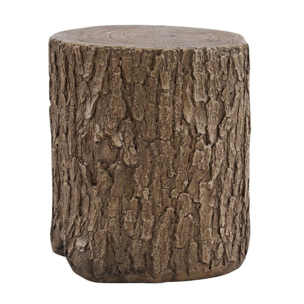 English Elm Tree Stump MGO Side Table Weatherproof Organic Accent for Patio or Living Room N776P372341N