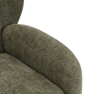 English Elm Wingback Bouclé Accent Chair with Curved Legs for Living Room Reading Nook N776P376365G
