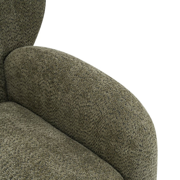 English Elm Wingback Bouclé Accent Chair with Curved Legs for Living Room Reading Nook N776P376365G