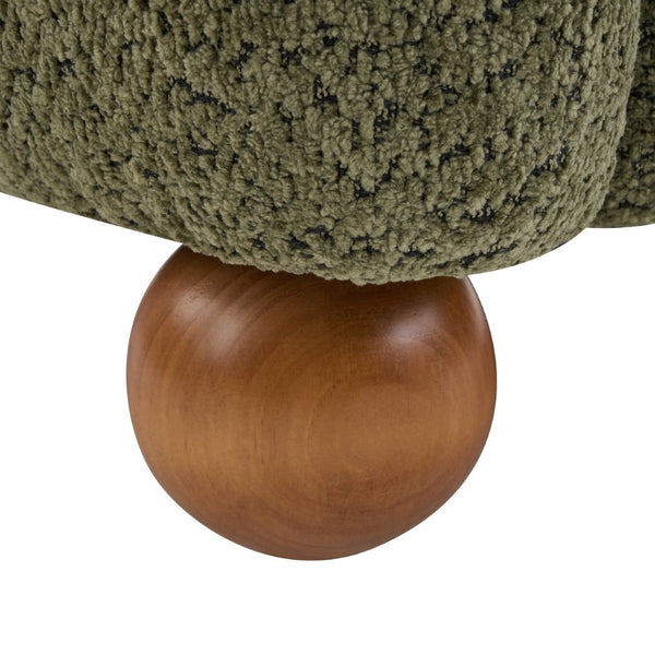 English Elm Wingback Bouclé Accent Chair with Curved Legs for Living Room Reading Nook N776P376365G