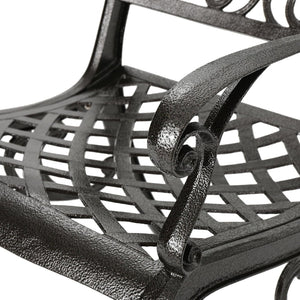 English Elm Ravenna Cast Aluminum Outdoor Dining Set Seats Six Floral Lattice Patio Table N776P381164B-6_57704.00