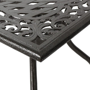 English Elm Ravenna Cast Aluminum Outdoor Dining Set Seats Six Floral Lattice Patio Table N776P381164B-6_57704.00
