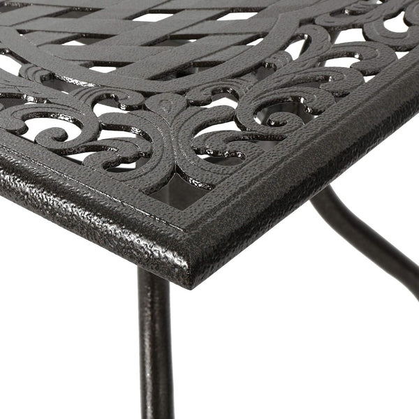 English Elm Ravenna Cast Aluminum Outdoor Dining Set Seats Six Floral Lattice Patio Table N776P381164B-6_57704.00