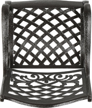 English Elm Ravenna Cast Aluminum Outdoor Dining Set Seats Six Floral Lattice Patio Table N776P381164B-6_57704.00