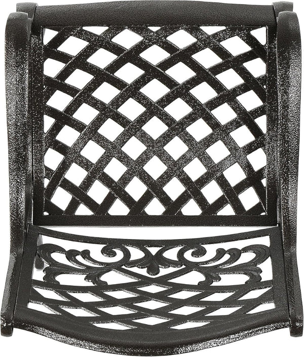 English Elm Ravenna Cast Aluminum Outdoor Dining Set Seats Six Floral Lattice Patio Table N776P381164B-6_57704.00