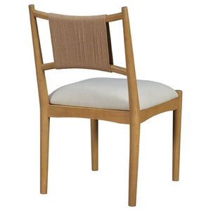 English Elm Will 7 Piece Farmhouse Dining Set with Rubberwood Trestle Table and Woven Back Chairs Beige, Light Brown, Natural N776P385751B-3_N776P490237N