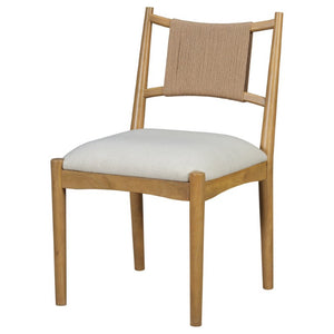 English Elm Will 7 Piece Farmhouse Dining Set with Rubberwood Trestle Table and Woven Back Chairs Beige, Light Brown, Natural N776P385751B-3_N776P490237N