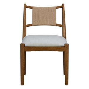 English Elm Will 7 Piece Farmhouse Dining Set with Rubberwood Trestle Table and Woven Back Chairs Beige, Brown, Light Brown N776P385751D-3_N776P490237W
