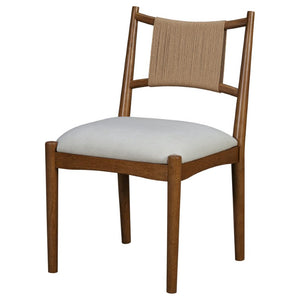 English Elm Will 7 Piece Farmhouse Dining Set with Rubberwood Trestle Table and Woven Back Chairs Beige, Brown, Light Brown N776P385751D-3_N776P490237W