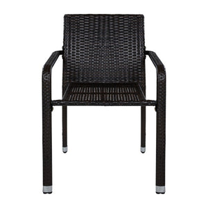 English Elm Outdoor Acacia Wood and Wicker Patio Dining Set Seating Six for Al Fresco Meals N776P387626T_N776P496437D-3