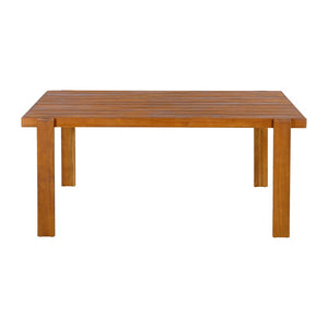 English Elm Outdoor Acacia Wood Patio Dining Set with Six Wicker Chairs for Backyard Decks Natural, Teak - B N776P387626T_N776P496437Y_N776P496436Y