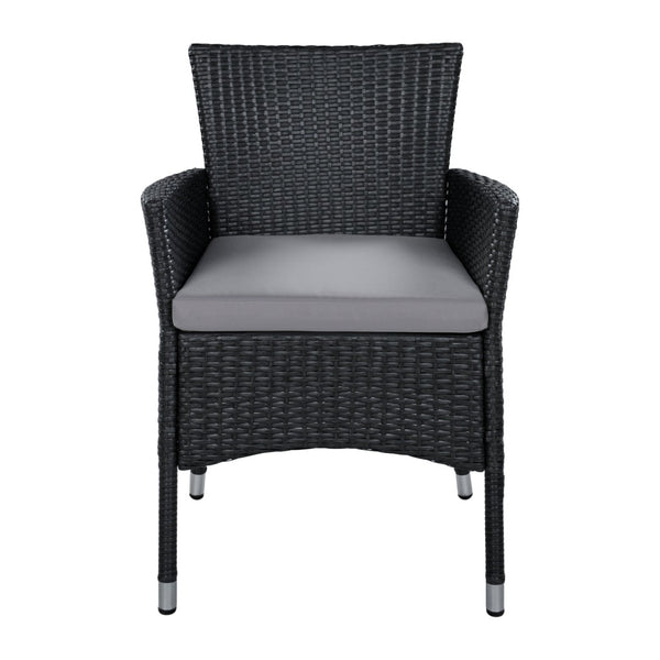 English Elm Malta Stainless Steel Dining Chair Set Modernist Tubular Frame for Contemporary Spaces Grey N776P402144G
