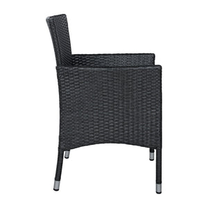 English Elm Malta Stainless Steel Dining Chair Set Modernist Tubular Frame for Contemporary Spaces Grey N776P402144G