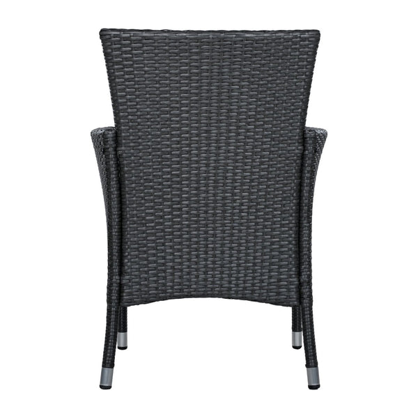 English Elm Malta Stainless Steel Dining Chair Set Modernist Tubular Frame for Contemporary Spaces Grey N776P402144G