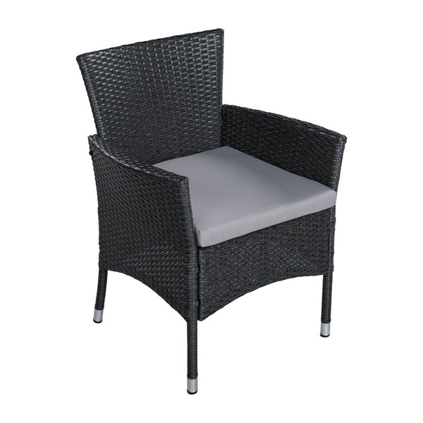 English Elm Malta Stainless Steel Dining Chair Set Modernist Tubular Frame for Contemporary Spaces Grey N776P402144G